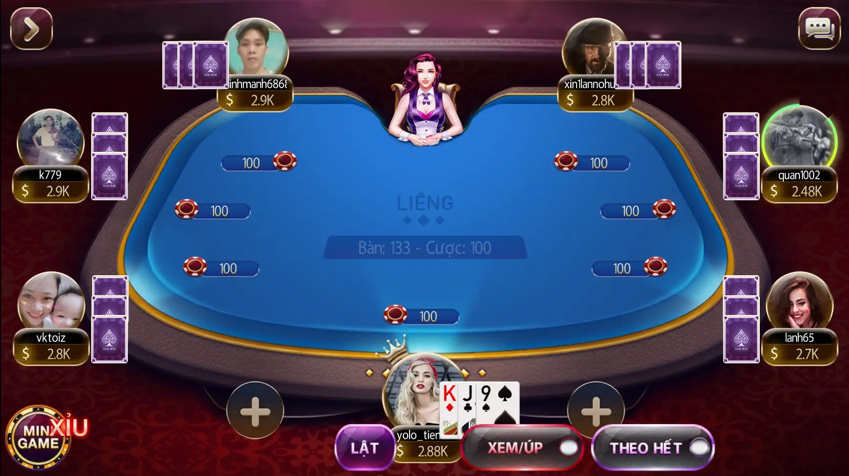 Trong game bài liêng có nhiều kết hợp bài người chơi phải nắm rõ