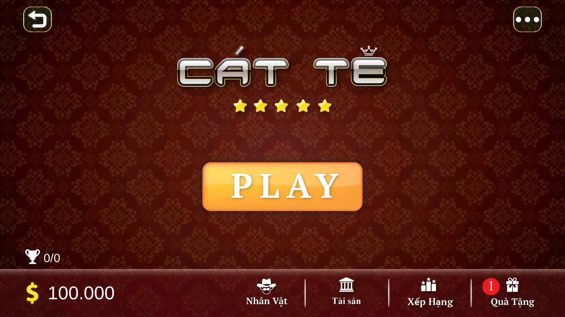 Catte đổi thưởng có sự tham gia từ 2 đến 6 thành viên